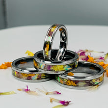 Load image into Gallery viewer, Dried Flowers & Opal Ring ~ Handmade with the Flowers You Send