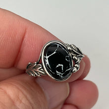 Load image into Gallery viewer, Black & White Marble Weeping Willow - Tru-Stone Memorial Ring
