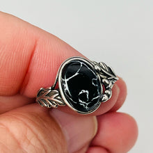 Load image into Gallery viewer, Black & White Marble Weeping Willow - Tru-Stone Memorial Ring
