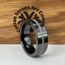 Load image into Gallery viewer, Thin Line of Love Black Ceramic Memorial Ring