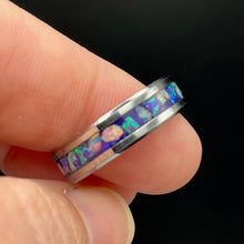 Load image into Gallery viewer, Purple Pearl Opal Ring - Custom Wedding Band