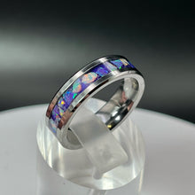 Load image into Gallery viewer, Purple Pearl Opal Ring - Custom Wedding Band