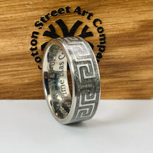 Load image into Gallery viewer, Endless Journey Greek Key Memorial Ring - Titanium Band
