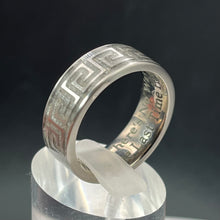 Load image into Gallery viewer, Endless Journey Greek Key Memorial Ring - Titanium Band