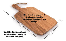 Load image into Gallery viewer, Personalized Recipe Cutting Board