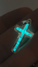 Load image into Gallery viewer, Sterling Silver Cross Pendant * Cremation Ash & Opals