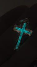 Load image into Gallery viewer, Sterling Silver Cross Pendant * Cremation Ash &amp; Opals
