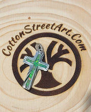 Load image into Gallery viewer, Sterling Silver Cross Pendant * Cremation Ash & Opals