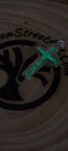 Load image into Gallery viewer, Sterling Silver Cross Pendant * Cremation Ash & Opals