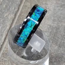 Load image into Gallery viewer, Northerner's Light Ring * Blue Green Opal Ring w/ Bright Glow-in-the-Dark