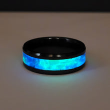 Load image into Gallery viewer, Northerner's Light Ring * Blue Green Opal Ring w/ Bright Glow-in-the-Dark