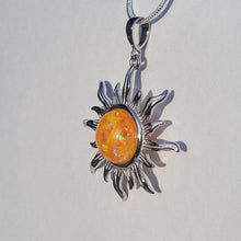 Load image into Gallery viewer, Sunshine Memorial Pendant * Sterling Silver, Opals and Memorial Material