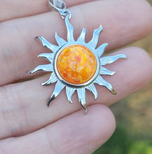 Load image into Gallery viewer, Sunshine Memorial Pendant * Sterling Silver, Opals and Memorial Material
