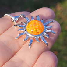 Load image into Gallery viewer, Sunshine Memorial Pendant * Sterling Silver, Opals and Memorial Material