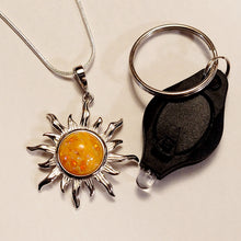 Load image into Gallery viewer, Sunshine Memorial Pendant * Sterling Silver, Opals and Memorial Material