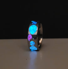 Load image into Gallery viewer, Titanium Memorial Ring - Holes in My Heart Band