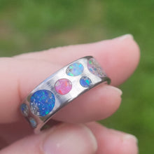 Load image into Gallery viewer, Titanium Memorial Ring - Holes in My Heart Band