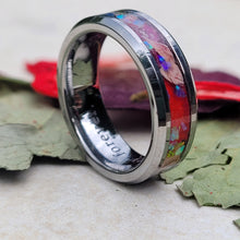Load image into Gallery viewer, Dried Flowers & Opal Ring ~ Handmade with the Flowers You Send