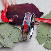 Load image into Gallery viewer, Dried Flowers & Opal Ring ~ Handmade with the Flowers You Send