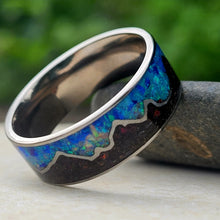 Load image into Gallery viewer, Keepsake Memory Ring "Mountains On My Mind" Titanium Band