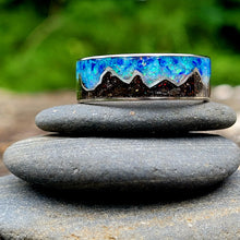 Load image into Gallery viewer, Keepsake Memory Ring "Mountains On My Mind" Titanium Band