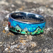 Load image into Gallery viewer, Mountains of Fire & Ice Ring - Titanium Ring