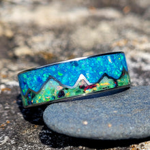 Load image into Gallery viewer, Mountains of Fire & Ice Ring - Titanium Ring