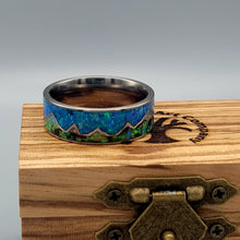 Load image into Gallery viewer, Mountains of Fire & Ice Ring - Titanium Ring