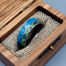 Load image into Gallery viewer, Mountains of Fire & Ice Ring - Titanium Ring