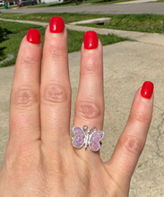 Load image into Gallery viewer, Custom Butterfly Memorial Ring - Sterling Silver