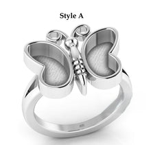 Load image into Gallery viewer, Custom Butterfly Memorial Ring - Sterling Silver