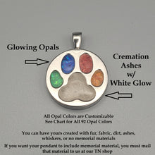 Load image into Gallery viewer, Rainbow Bridge Paw Print Memorial Pendant