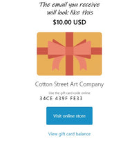 Load image into Gallery viewer, Cotton Street Art Company Gift Card