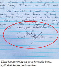 Load image into Gallery viewer, Keepsake Box Engraved With Your Family Member's Handwriting