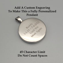 Load image into Gallery viewer, Rainbow Bridge Paw Print Memorial Pendant