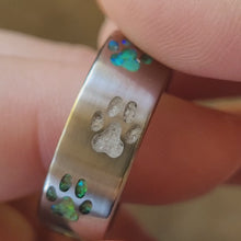 Load and play video in Gallery viewer, Only A Step Away Memorial Ring - Titanium Band