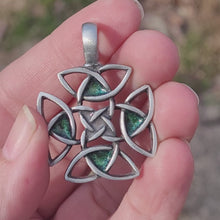 Load and play video in Gallery viewer, Celtic Memory Knot - Antiqued Pewter Memorial Pendant