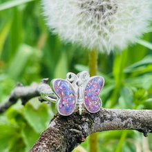 Load image into Gallery viewer, Custom Butterfly Memorial Ring - Sterling Silver