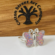 Load image into Gallery viewer, Custom Butterfly Memorial Ring - Sterling Silver