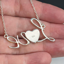 Load image into Gallery viewer, Sterling Silver "LOVE" Memorial Keepsake Necklace