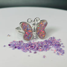 Load image into Gallery viewer, Custom Butterfly Memorial Ring - Sterling Silver