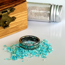 Load image into Gallery viewer, Turquoise Stones & Ash Memorial Ring