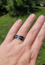 Load image into Gallery viewer, Turquoise and Walnut Wedding Band