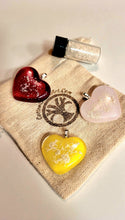Load image into Gallery viewer, Ash Infused Glass Heart Memorial Necklace