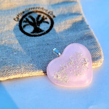 Load image into Gallery viewer, Ash Infused Pink Glass Memorial Necklace