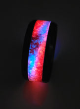 Load image into Gallery viewer, Red & Blue Ring Fire & Ice Wedding Band
