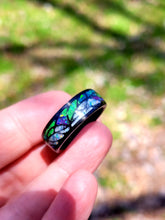 Load image into Gallery viewer, Floral Leaf Design Carbon Fiber Ring