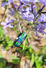 Load image into Gallery viewer, Floral Leaf Design Carbon Fiber Ring