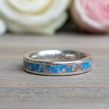 Load image into Gallery viewer, Sterling Silver, Opal & Ash Memorial Ring