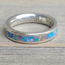 Load image into Gallery viewer, Sterling Silver, Opal & Ash Memorial Ring